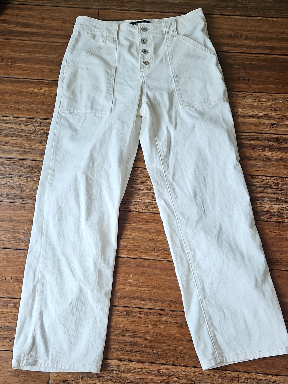 Modern Supply Button-Fly Wide Leg Cream Pants Size‎ 30